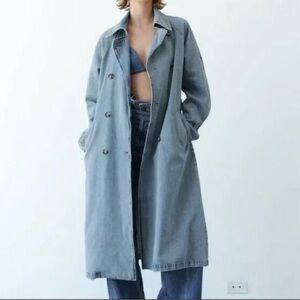 Stylish Denim Trench Coat
